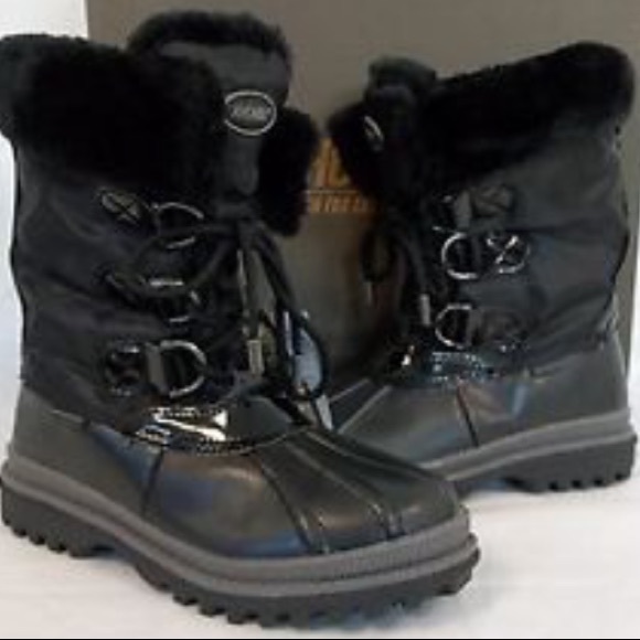 NWB Khombu Black-Water-Proof-Mid-Calf-Boots - Picture 1 of 8